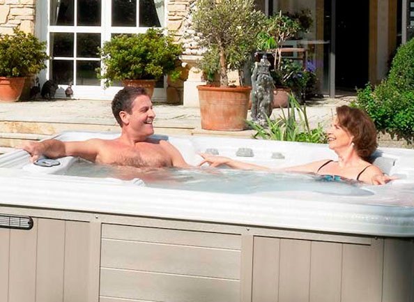Affordable spas on patio